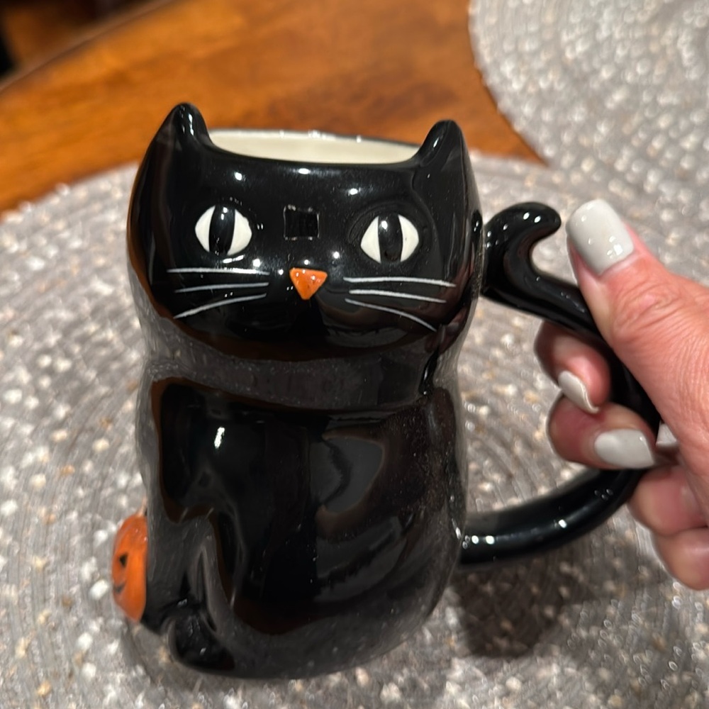 Black cat Halloween mug- target